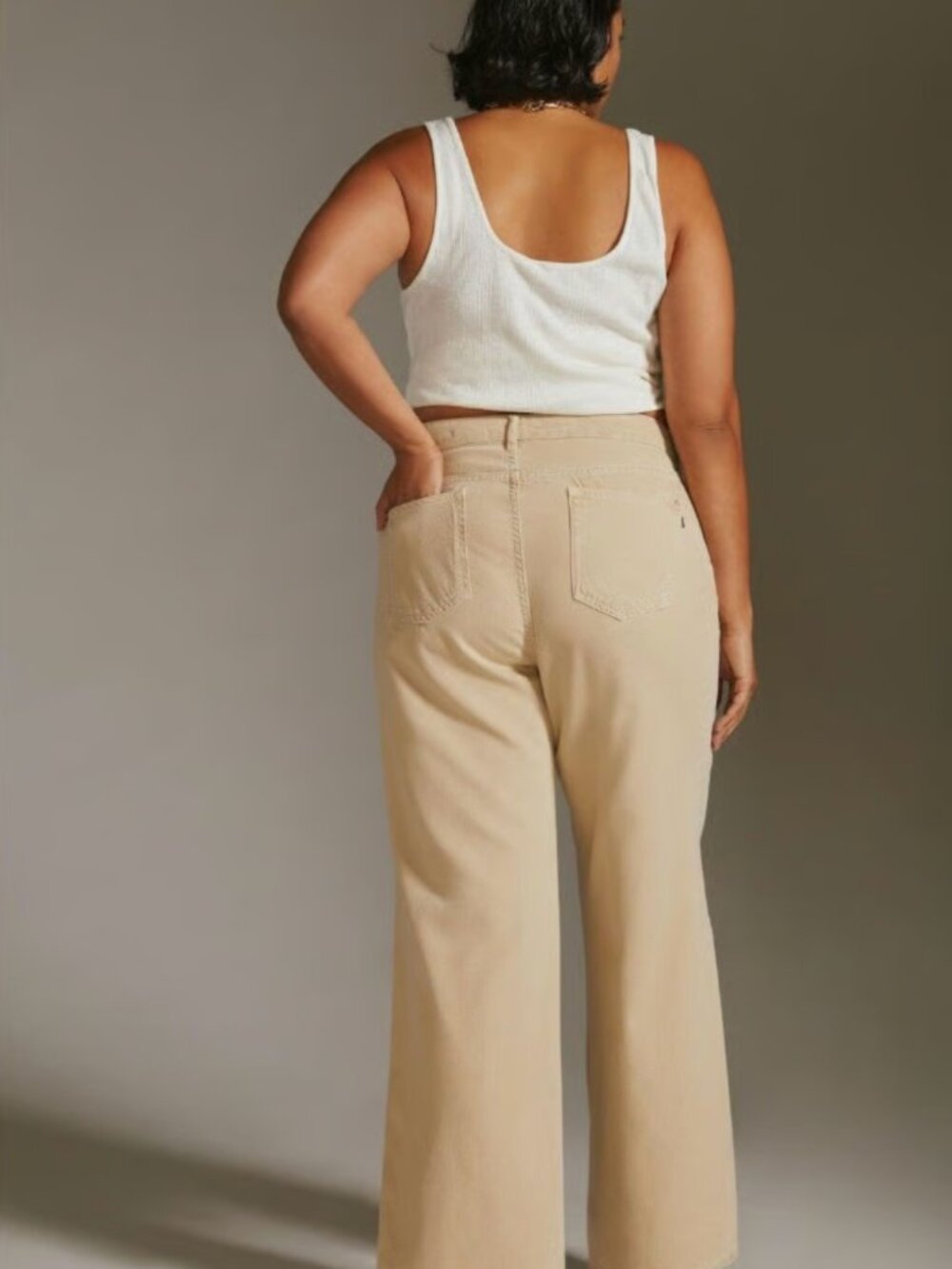 Anthropologie Pilcro The Annie Wide Leg Jeans 29 Natural Khaki Baggy High Rise - Picture 4 of 9